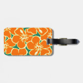 Oranje Hawaiian Hibiscus Flowers Bagagelabel (Achterkant horizontaal)