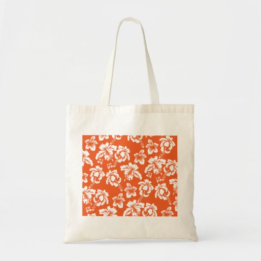 Oranje Hawaiian Hibiscus Tote Bag (Voorkant)