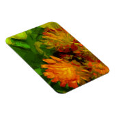 Oranje Hawkweed Blossom Abstract Impressionisme Magneet (Rechterzijde)