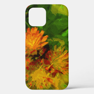 Oranje Hawkweed Wildflower Abstract Impressionisme iPhone 12 Hoesje