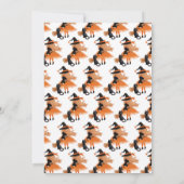 Oranje heks Halloween Verjaardag Kaart (Achterkant)