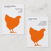 Oranje Hen-symbool - Zwart op wit Visitekaartje (Voorkant / Achterkant)