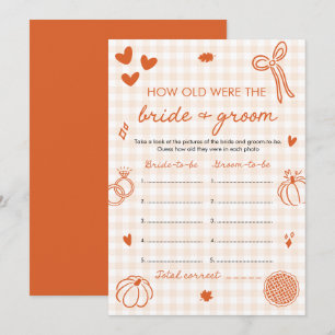 Oranje Herfst Hoe Oud Waren De Bruid & Bruidegom S Kaart