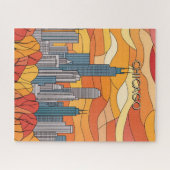 Oranje herfst in Chicago Reizen Legpuzzel (Horizontaal)