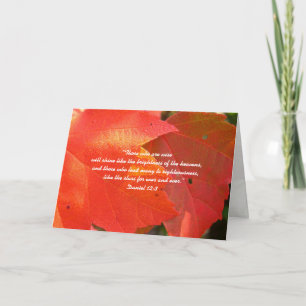 Oranje herfst laat aangepaste Pastor Appreciation Bedankkaart
