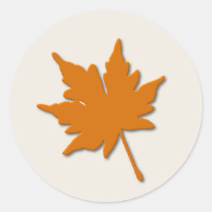 Oranje Herfst Leaf Sticker
