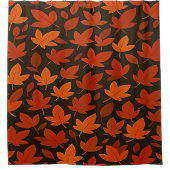 Oranje herfst Leaves Douchegordijn (Voorkant)