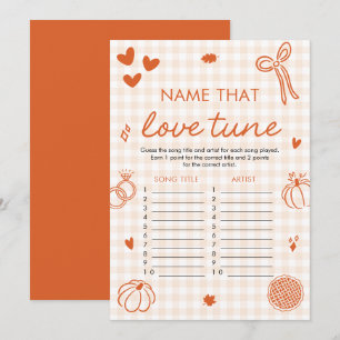 Oranje Herfst Naam Die Liefdeslied Bruids Shower S Kaart
