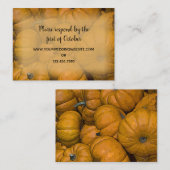 Oranje herfst pomkins Wedding RSVP Response Kaart (Voorkant / Achterkant)