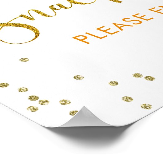 Oranje Herfst Pompoen Patch Verjaardag Snacks Teke Poster (Hoek)