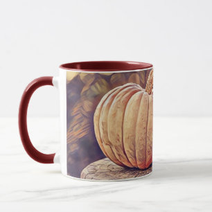Oranje Herfst Pompoen Thanksgiving Schilderij Mok