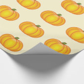 Oranje Herfst Pumpkin Pattern Cadeaupapier (Hoek)