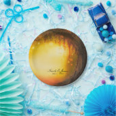 Oranje Herfst rustieke betoverde bos receptie Papieren Bordje (Feest)