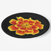 Oranje herfstbloem Rustic Fall Wedding Floral Papieren Bordje (Gekanteld)