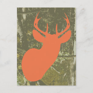 Oranje herten + Camo Verjaardag Briefkaart Uitnodi