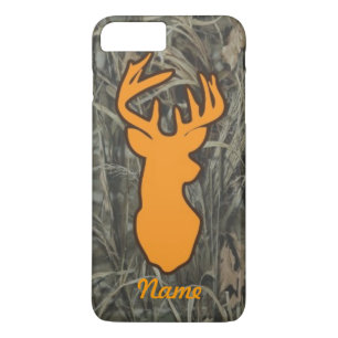 Oranje hertenhoofd camouflage telefoonhoes iPhone 8 plus / 7 plus hoesje