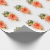 Oranje Hibiscus Cadeaupapier (Hoek)