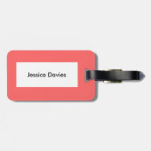 Oranje Hibiscus Flower Macro Custom Bagagelabel (Achterkant horizontaal)