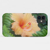 Oranje Hibiscus Flower met Ferns Case-Mate iPhone Case (Achterkant (horizontaal))