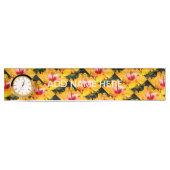 Oranje Hibiscus Flower Side Uitzicht Naambordje (Voorkant)