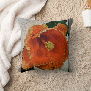 ORANJE HIBISCUS KUSSEN
