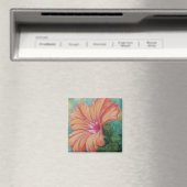 Oranje Hibiscus Magnet Magneet (Insitu (Vaatwasser))