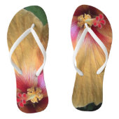 Oranje Hibiscus Ruffle Teenslippers (Voetbed)
