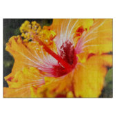 Oranje Hibiscus Side Uitzicht Snijplank (Voorkant)