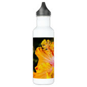 Oranje Hibiscus Side Uitzicht Waterfles (Links)