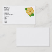 Oranje hibiscus visitekaartje (Voorkant / Achterkant)