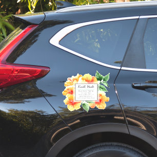 Oranje Hibiscus Visitekaartje Vinyl Car Sticker