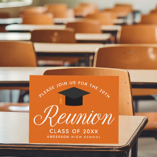 Oranje High School Reunion Custom Party Briefkaart