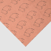 oranje hippo-tissuepapier tissuepapier (Detail)