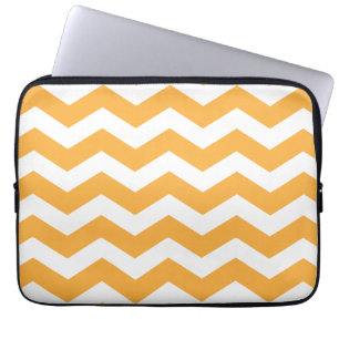 Oranje hoes voor Chevron Pattern-laptop