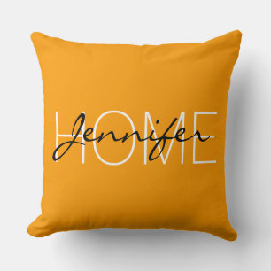 Oranje homonogram kleur kussen