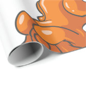 Oranje hond cadeaupapier (Rol Hoek)
