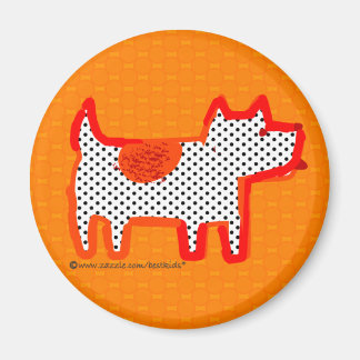 'oranje hond' digitale schildermagneet magneet