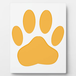 Oranje Hond Pootafdruk Fotoplaat