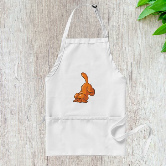 Oranje hond standaard schort