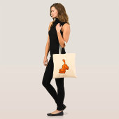 Oranje hond tote bag