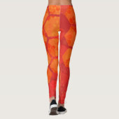 Oranje Honeycomb Design Leggings (Achterkant)