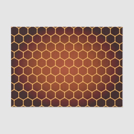 Oranje honingraatpatroon tissuepapier (Voorkant)