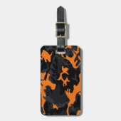 Oranje hooglichten Camo Bagagelabel (Voorkant verticaal)