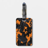 Oranje hooglichten Camo Bagagelabel (Achterkant verticaal)