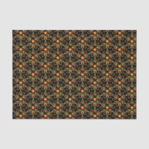 Oranje Hook Yellow Hook Yellow Fish Flower Pattern Tissuepapier