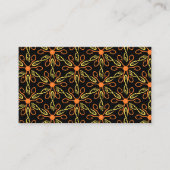 Oranje Hook Yellow Hook Yellow Fish Flower Pattern Visitekaartje (Voorkant)