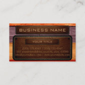  Oranje hout Bruin leder Kijk uit Visitekaartje (Achterkant)