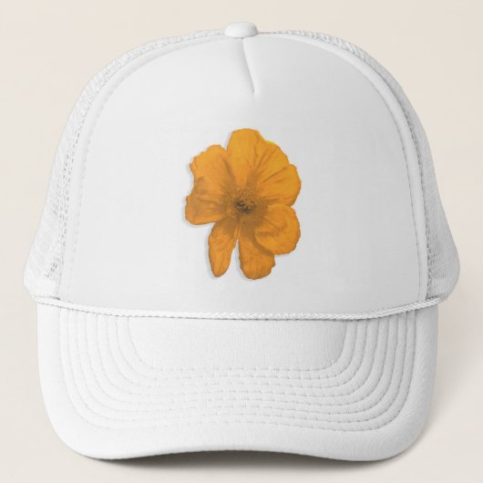 Oranje hulp/PopArt Flower Trucker Pet (Voorkant)