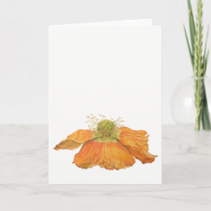 Oranje Ijslands Wenskaart 5" x 7 " van de Papaver Kaart