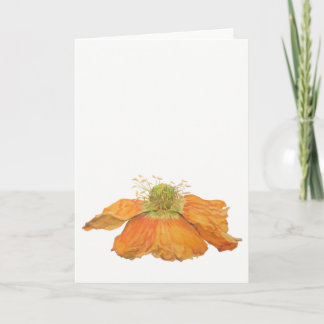 Oranje Ijslands Wenskaart 5" x 7 " van de Papaver Kaart